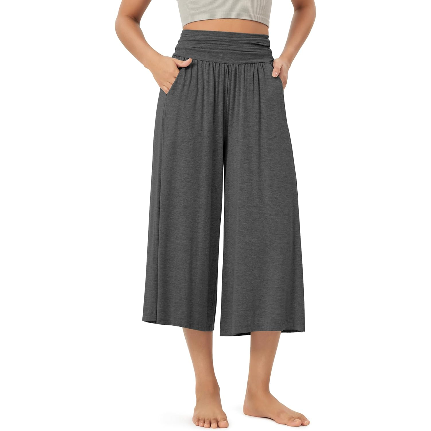 Palazzo Style Pajama Capri Pants For Women