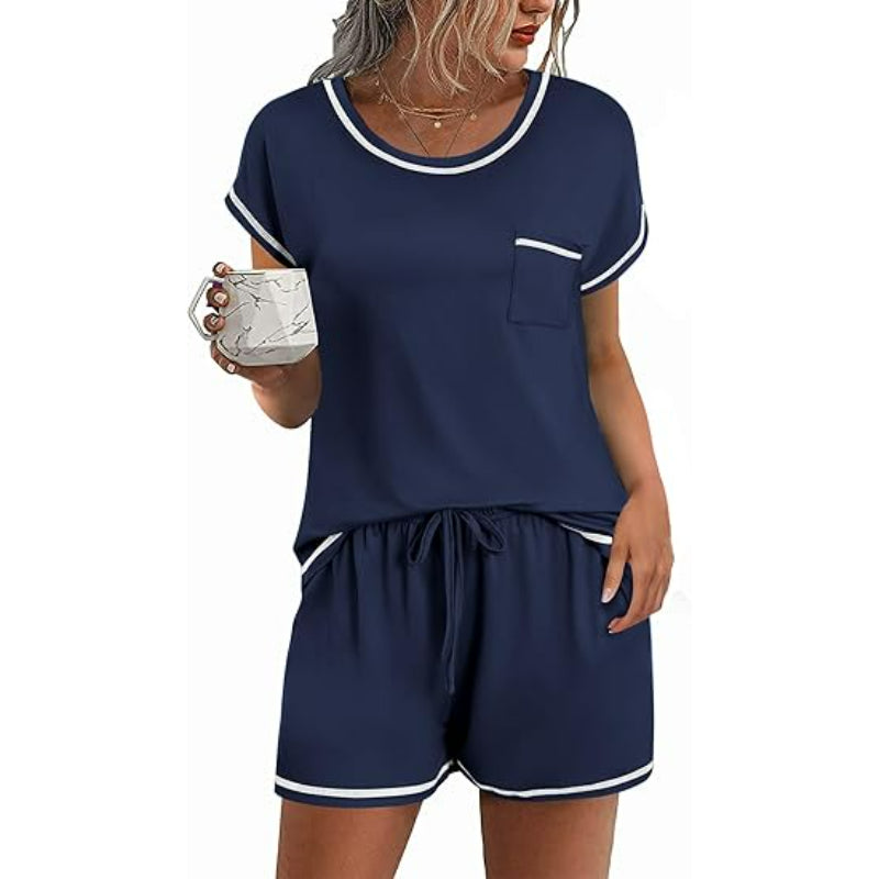 2 Piece Short Sleeve Lounge Set-Original Pajamas