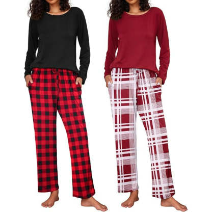 2 Pack Long Sleeve Sleepwear Loungewear-Original Pajamas