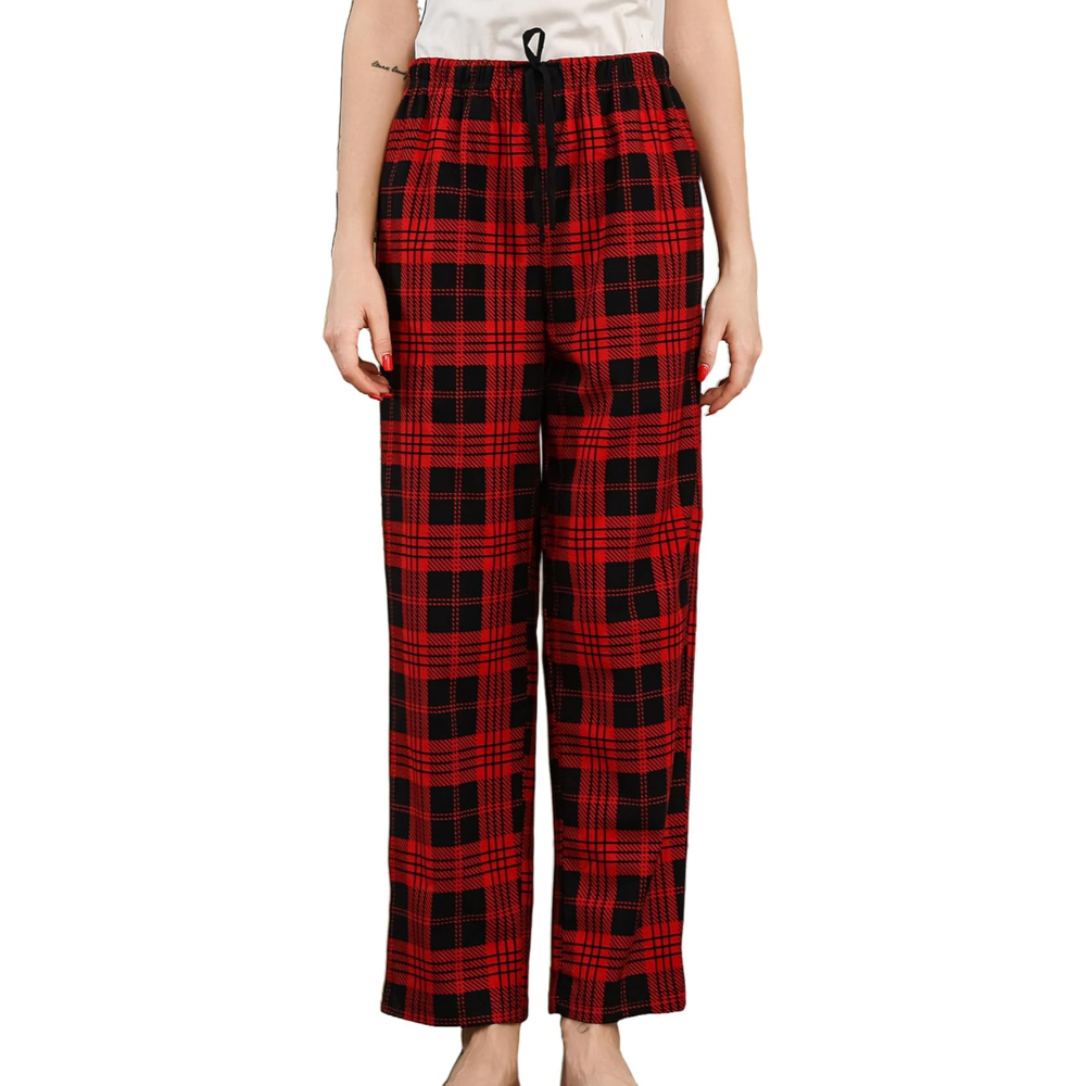 Printed Pajama Pants With Side Pockets