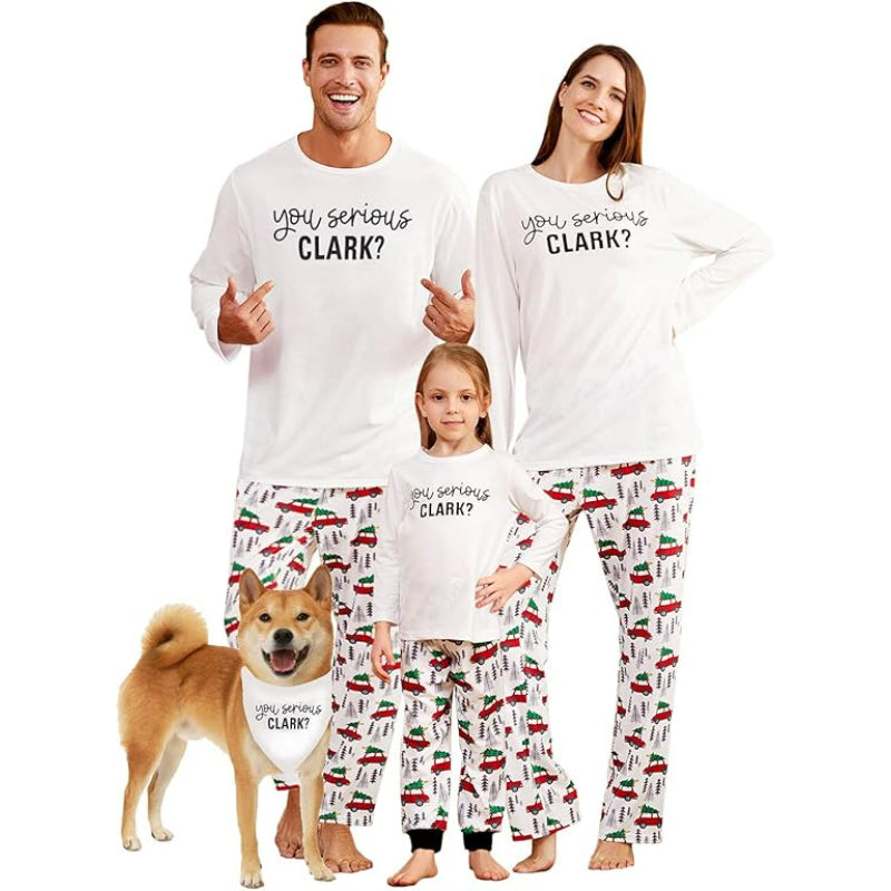 Festive Plaid Print Christmas Family Matching Pajama Set-Original Pajamas