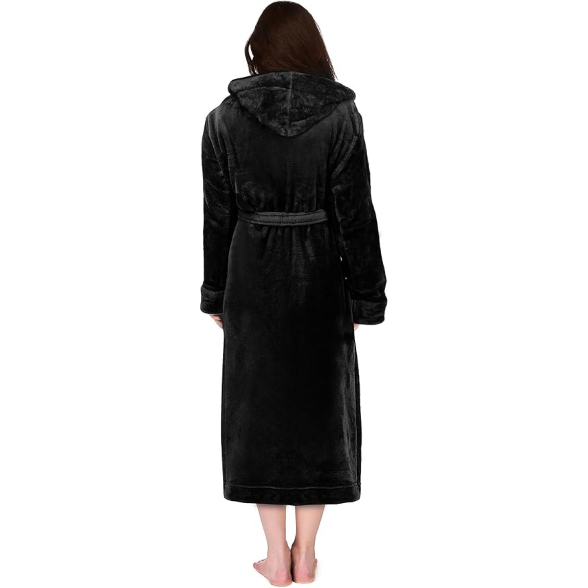 Fleece Hooded Plush Flannel Robe With Pockets-Original Pajamas