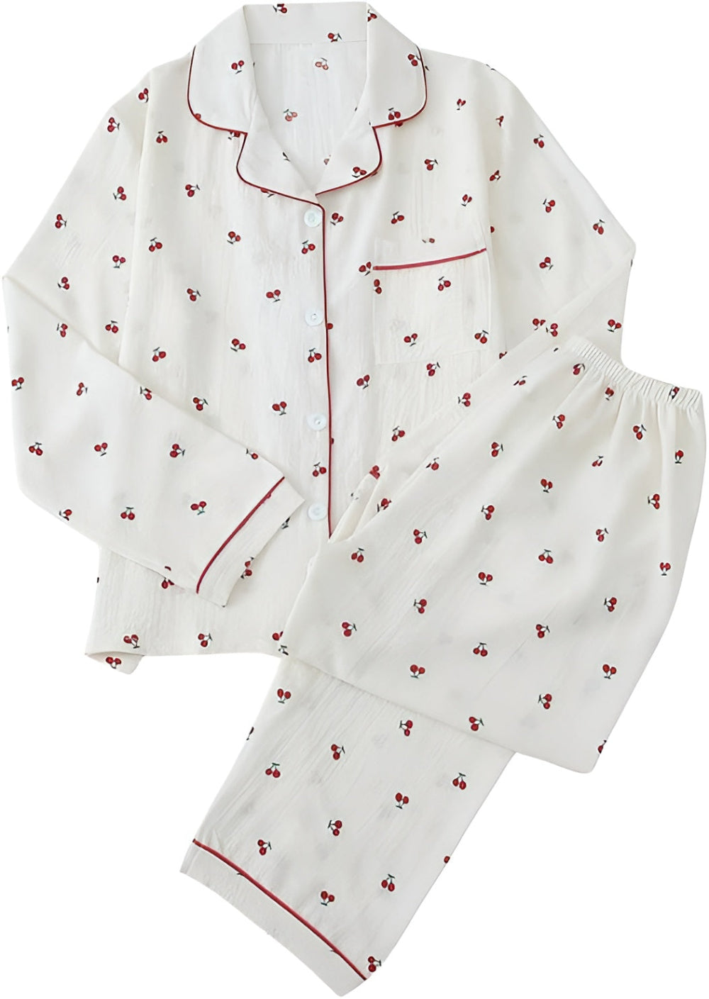 2 Piece Cherry Printed Comfy Pajama Set-Original Pajamas