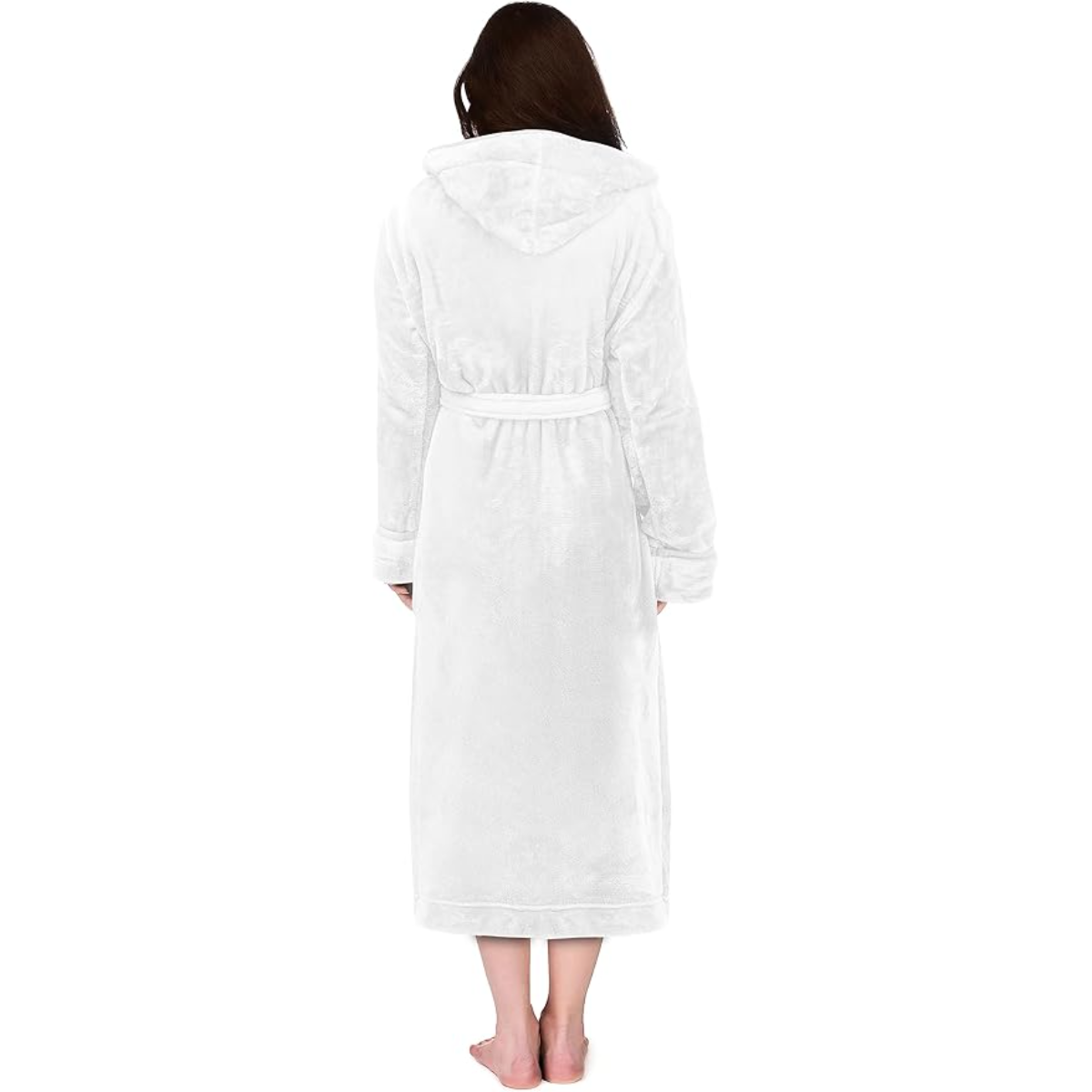 Fleece Hooded Plush Flannel Robe With Pockets-Original Pajamas