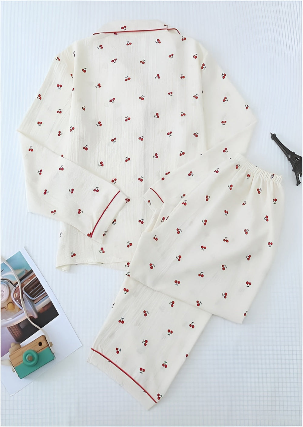 2 Piece Cherry Printed Comfy Pajama Set-Original Pajamas