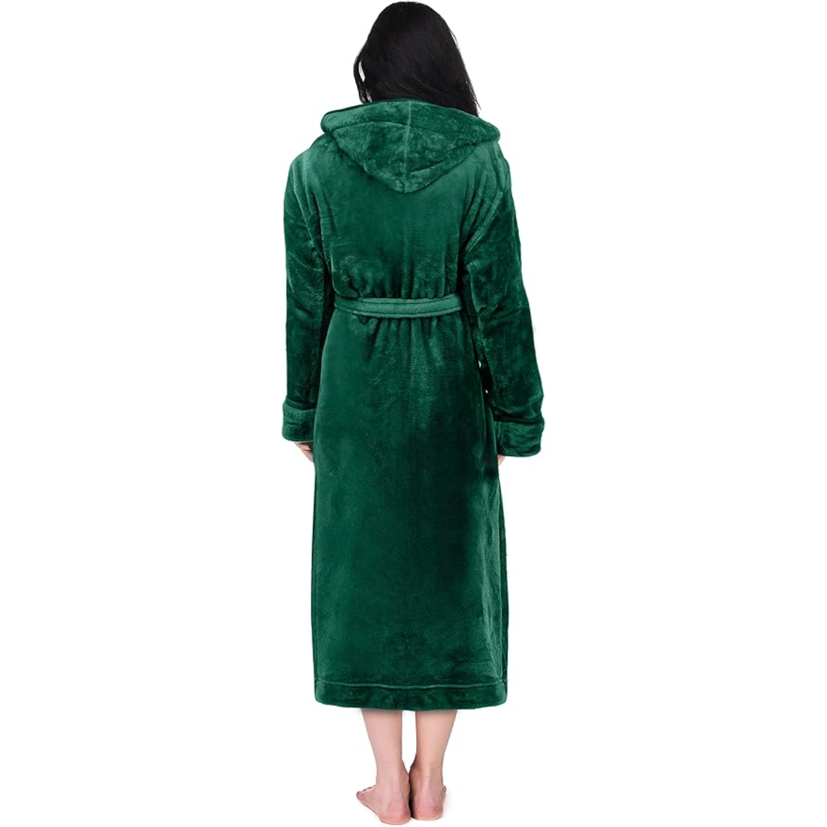 Fleece Hooded Plush Flannel Robe With Pockets-Original Pajamas