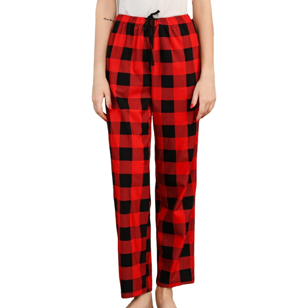 Printed Pajama Pants With Side Pockets