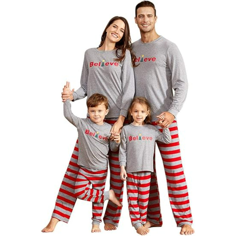 Festive Plaid Print Christmas Family Matching Pajama Set-Original Pajamas