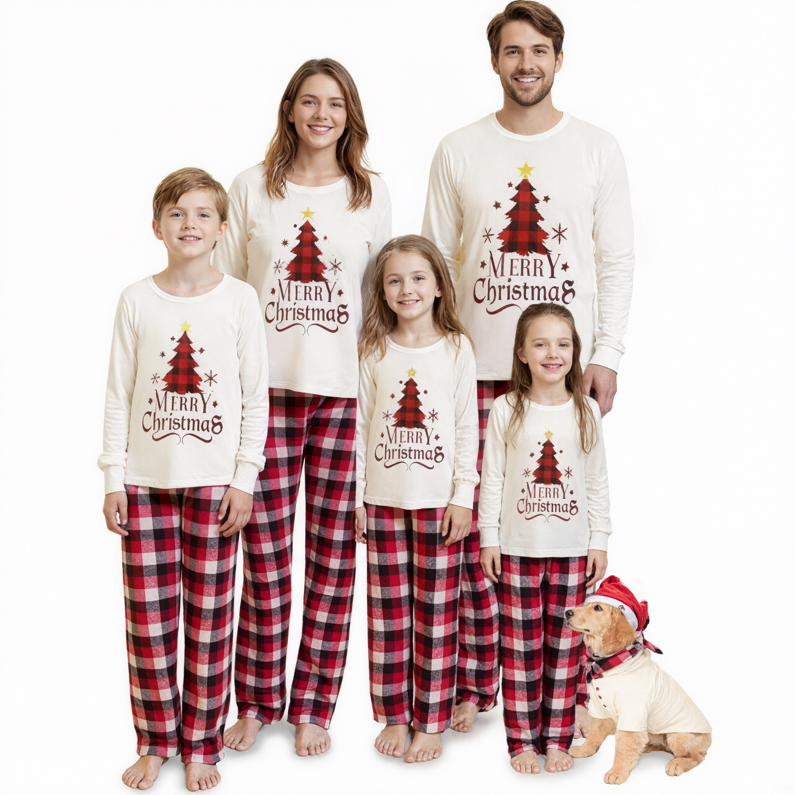 Holiday Matching Cotton Blend Sleepwear Set