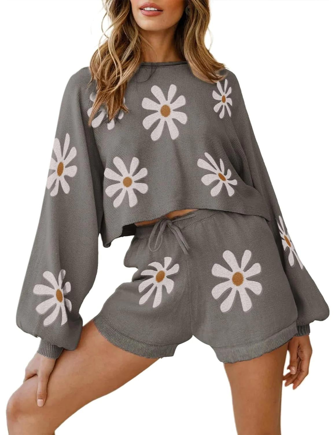 Casual 2 Piece Long Sleeve Pajamas Set-Original Pajamas