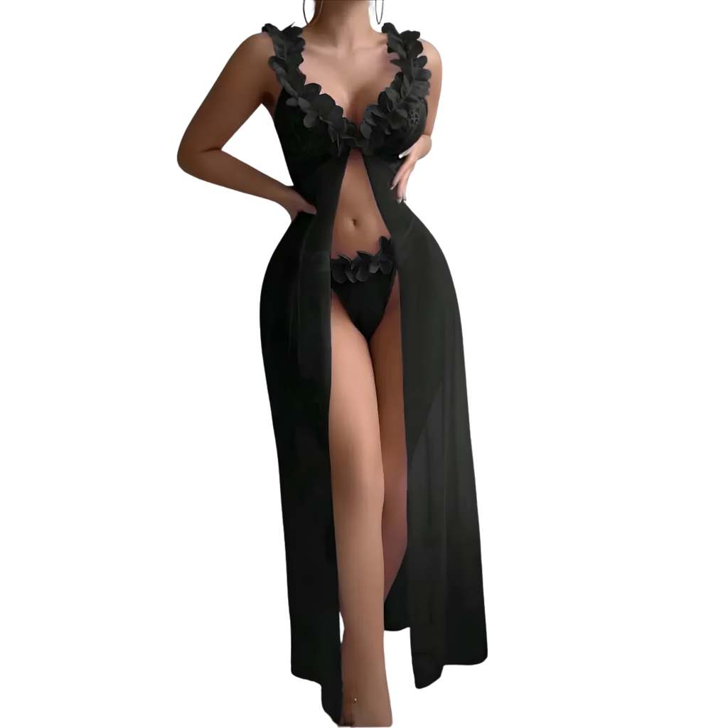 Casual Comfortable Floral Lace Sleepwear Set For Men