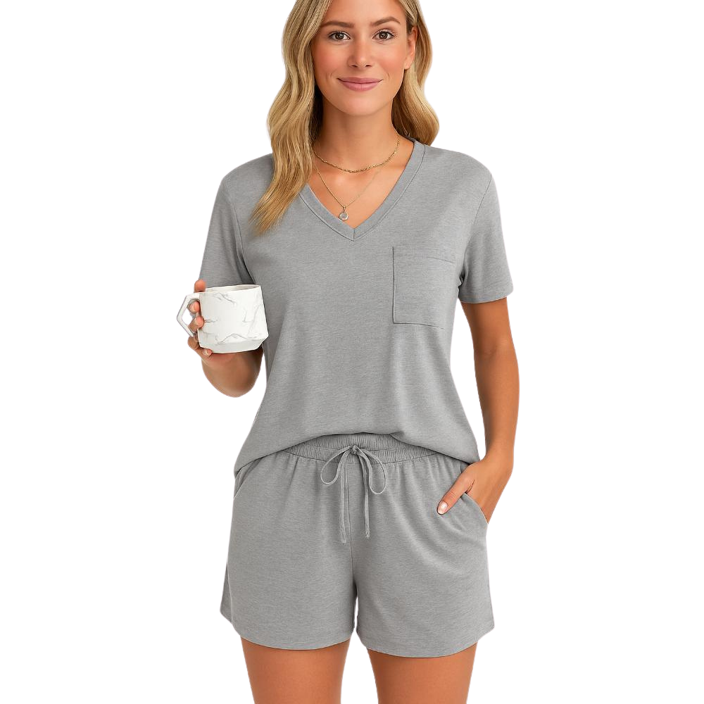 Piece Lounge Outfit With Pocket Short