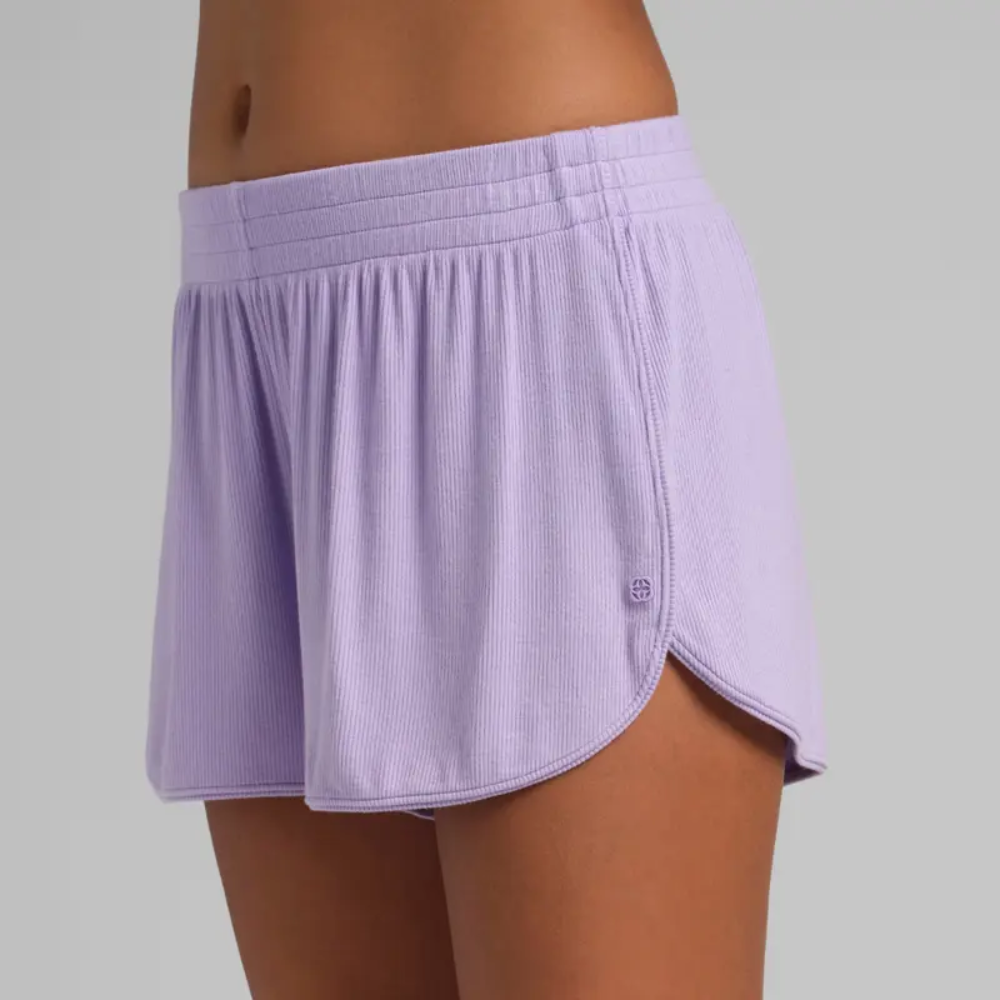 Soft Ribbed Short Sleeve Pajama Set For Women