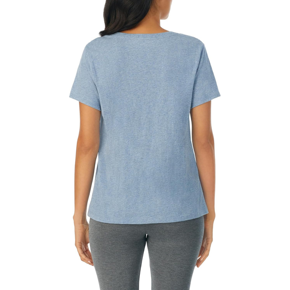 Cotton Knit V Style Sleep Shirt Pajama Top