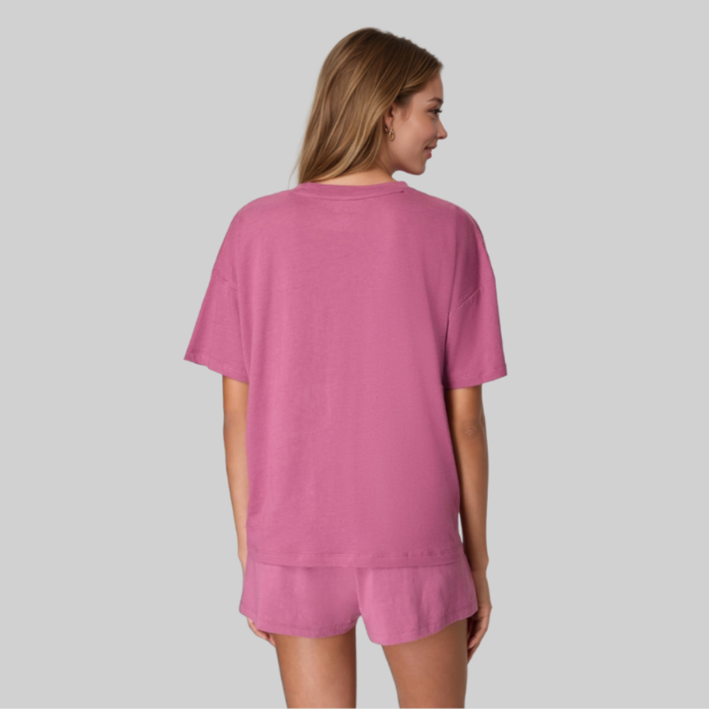 2 Piece Lounge Set With Supersoft Boxy T Shirt And Shorts
