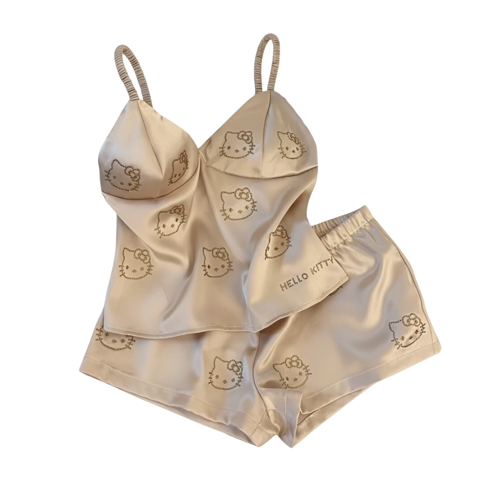 Silky Lingerie Satin Pajama Set For Women