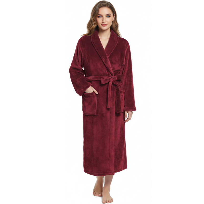 Robes For Women Premium Fleece Womens Robe Cozy Warm Bathrobe