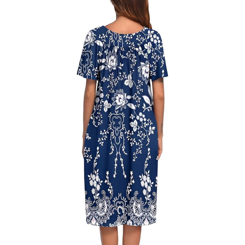 Casual House Dress And Lounge Wear With Pockets For Women