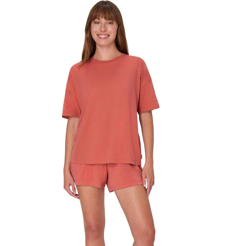 Women 2 Piece Lounge Set T Shirt And Sleep Shorts