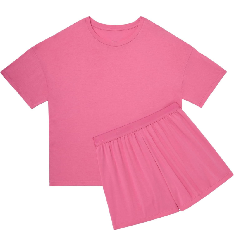 Boxy Tee And Sleep Shorts Set