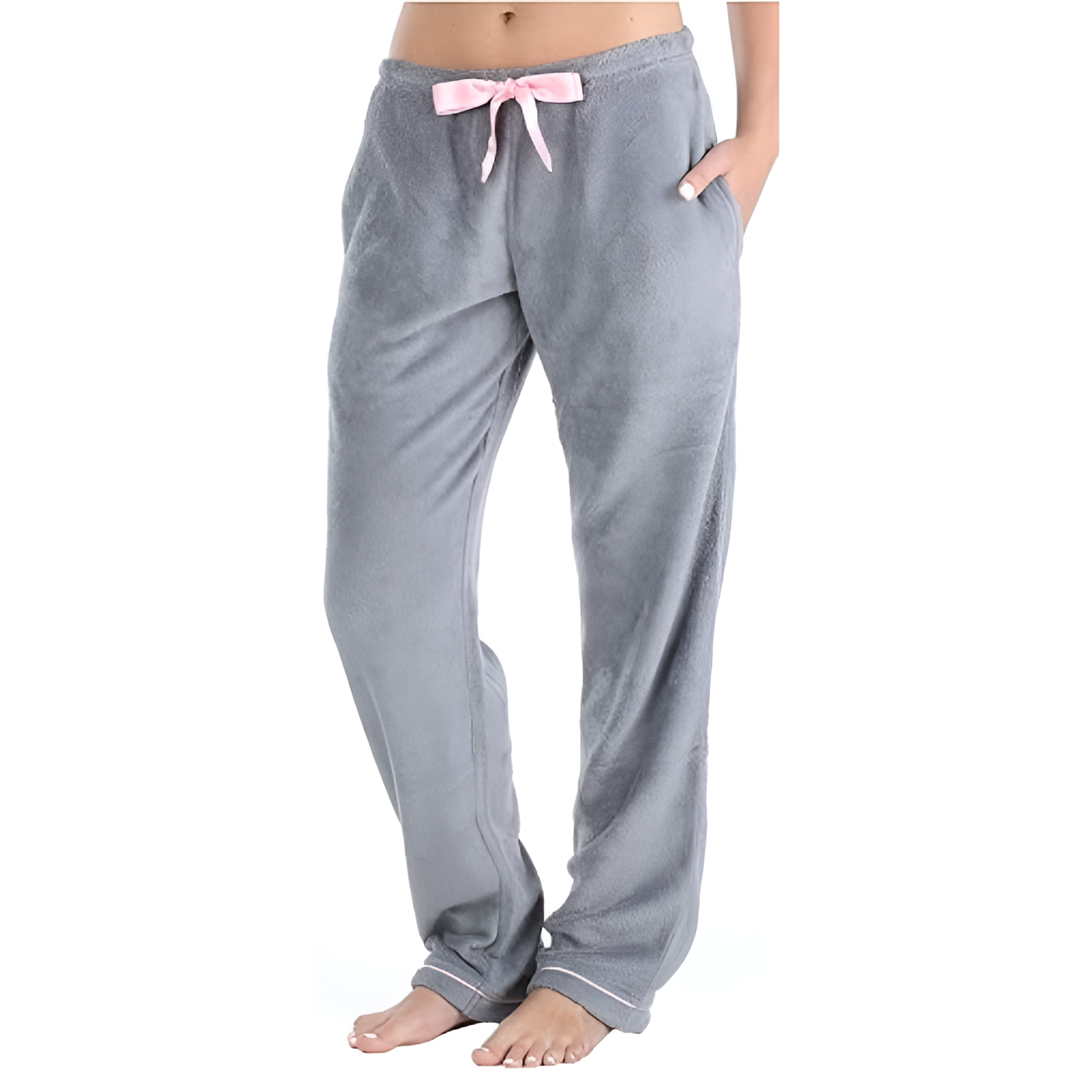 Plush Pajama Pants With Pockets For Women