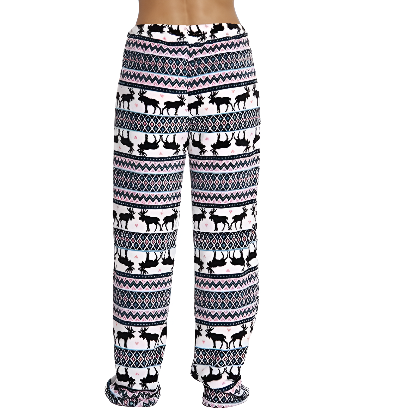 Plush Fleece Penguin Print Pajama Pants For Women