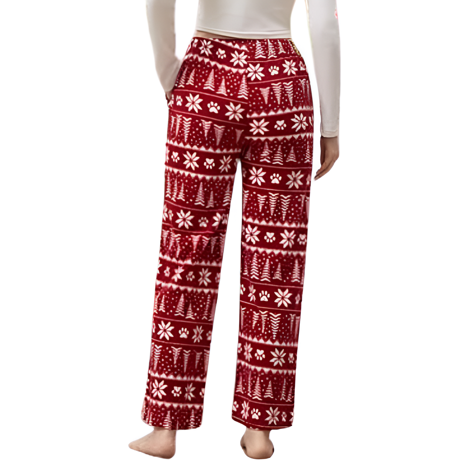 Fleece Pajama Pants With Pockets For Women