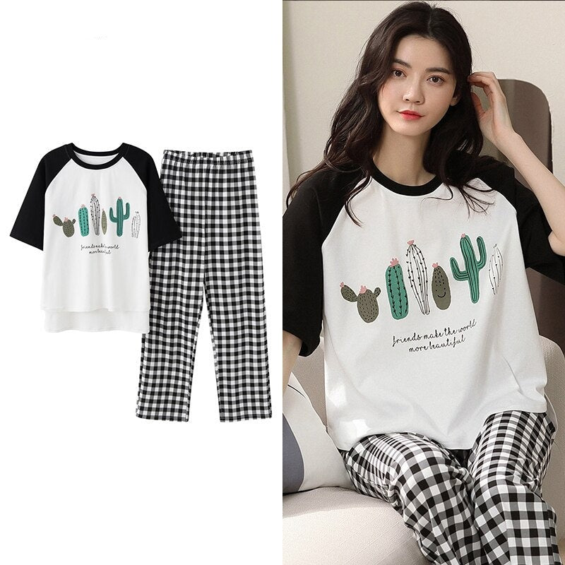 Women Sleepwear Cartoon Pajamas-Original Pajamas