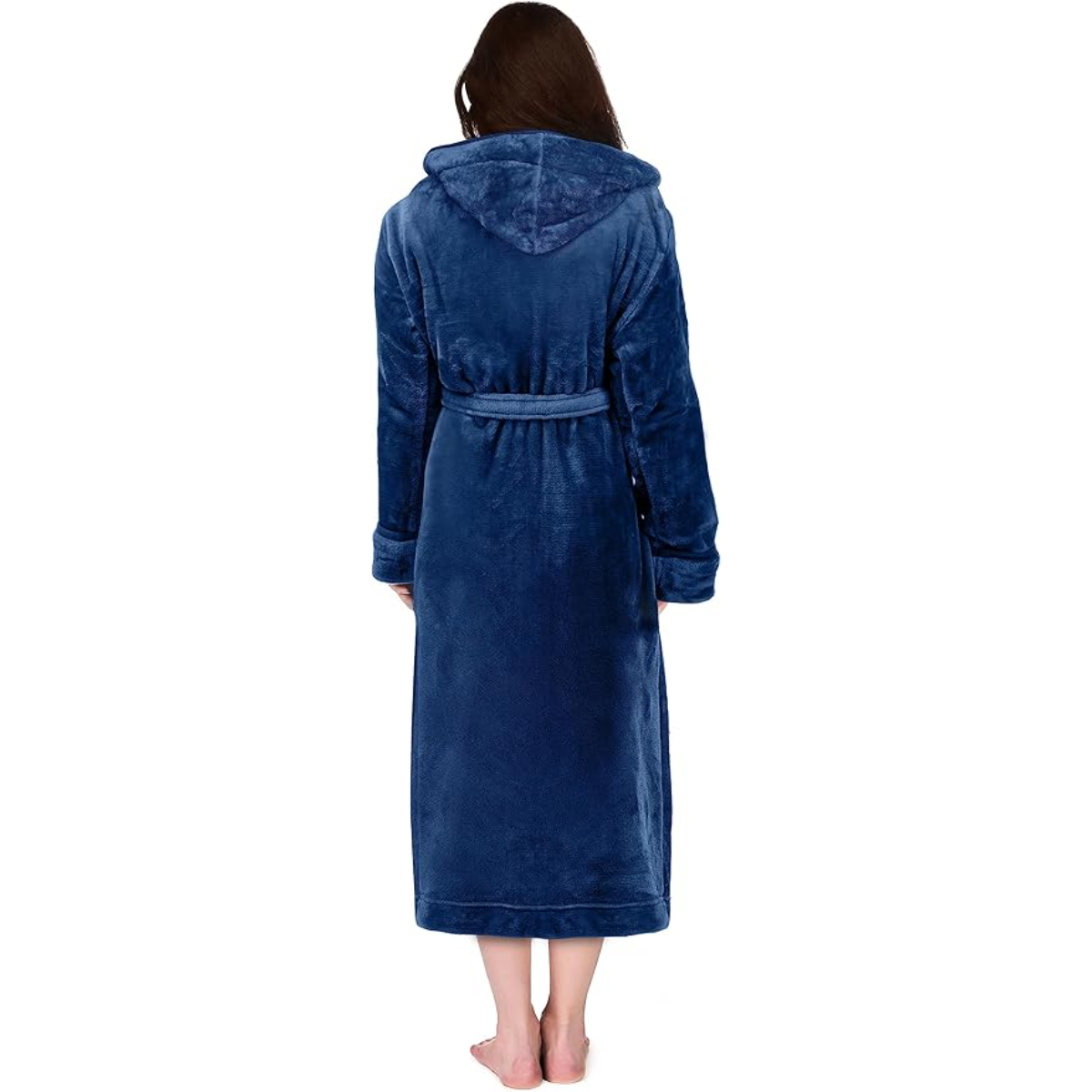Fleece Hooded Plush Flannel Robe With Pockets-Original Pajamas
