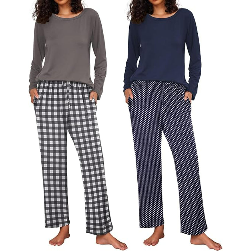 2 Pack Long Sleeve Sleepwear Loungewear-Original Pajamas