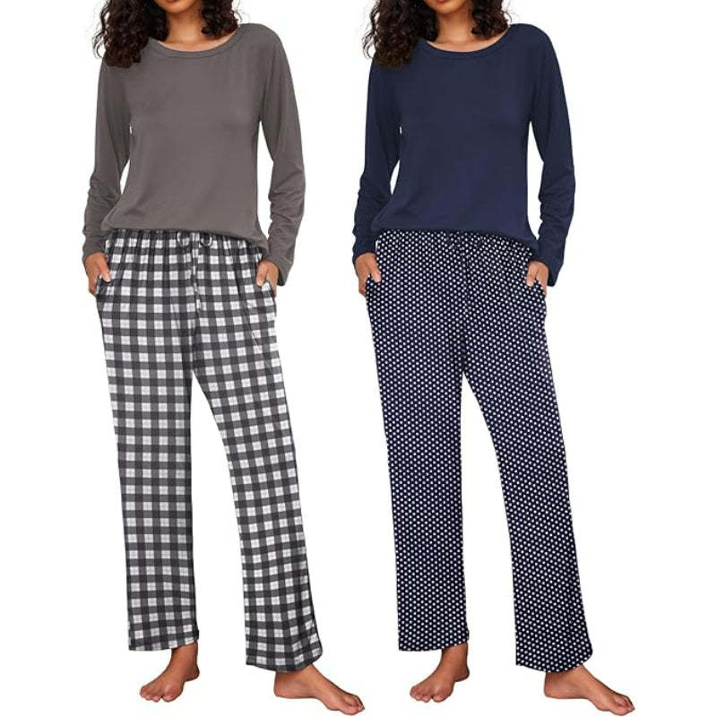 2 Pack Long Sleeve Sleepwear Loungewear-Original Pajamas