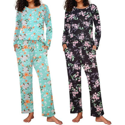 2 Pack Long Sleeve Sleepwear Loungewear-Original Pajamas