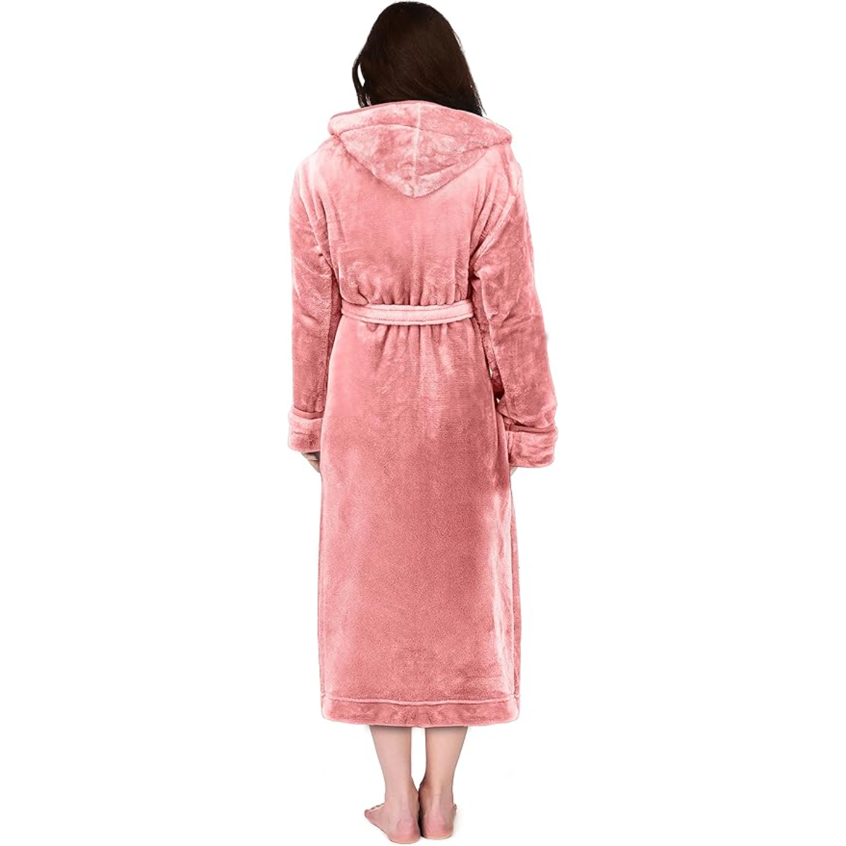 Fleece Hooded Plush Flannel Robe With Pockets-Original Pajamas