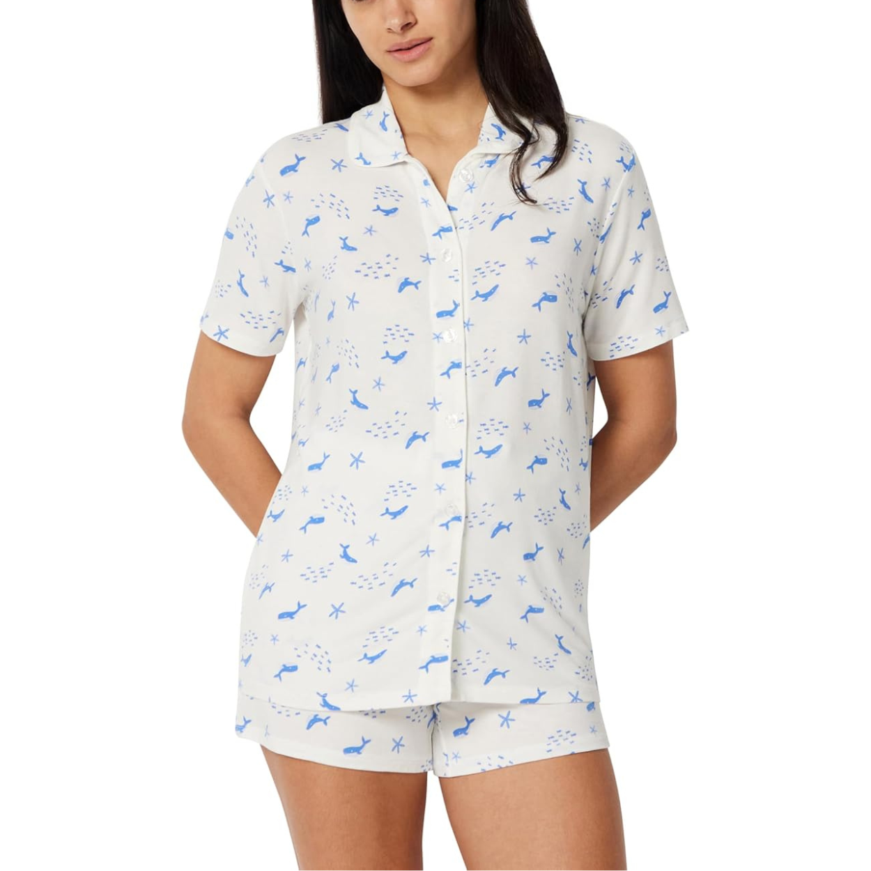 Soft Short Sleeve Pajama Set For Comfortable Everyday Sleep And Lounging For Women