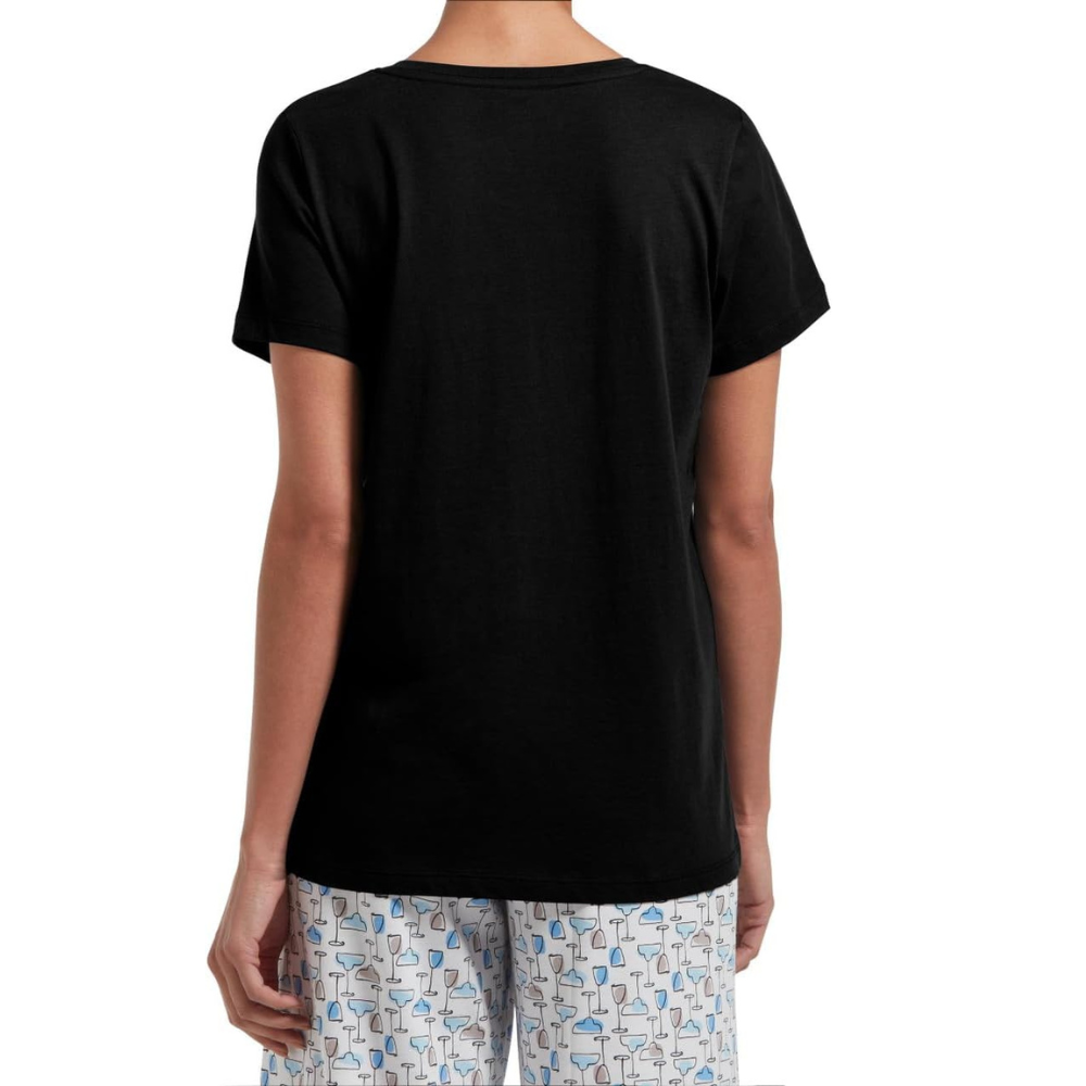 Short Sleeve V Neck T Shirt For Lounging
