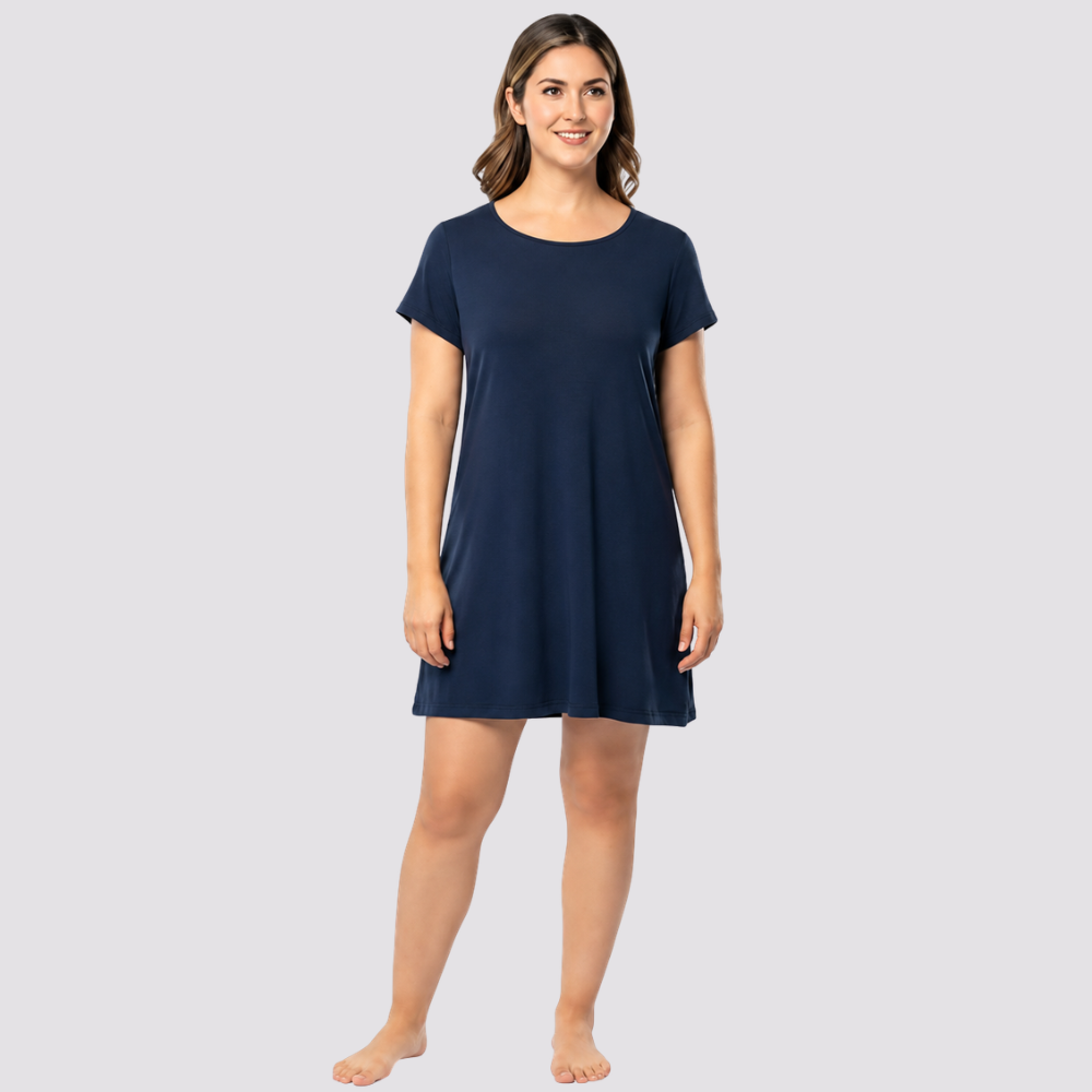 Women Short Sleeve Comfy Shirt Dress