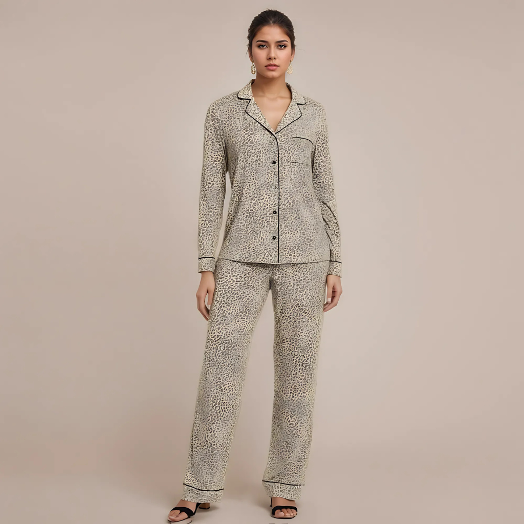 Modal Soft Long Pajama SetModal Soft Long Pajama Set - Image 7