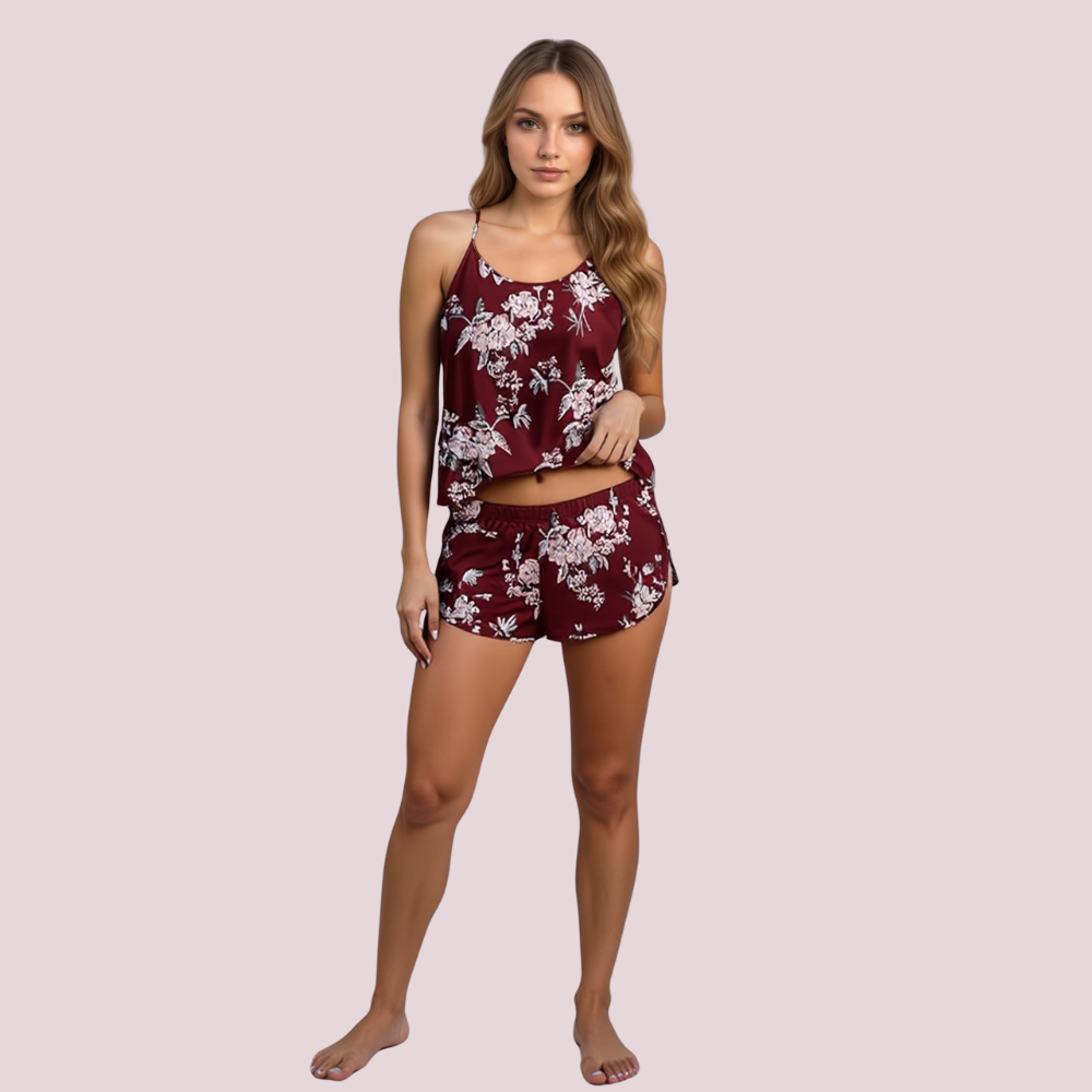 Satin Cami Pajama Set with Shorts
