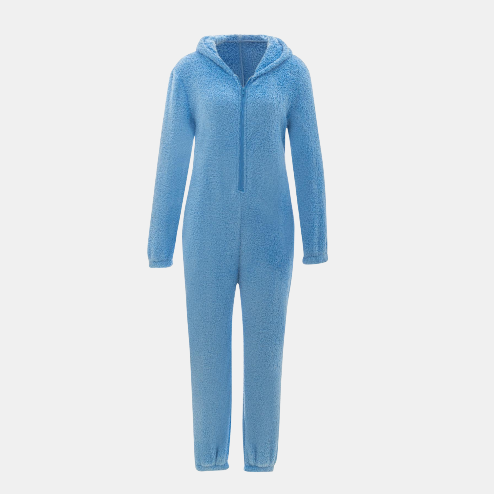 Plush Hooded Pajama Onesie For Women
