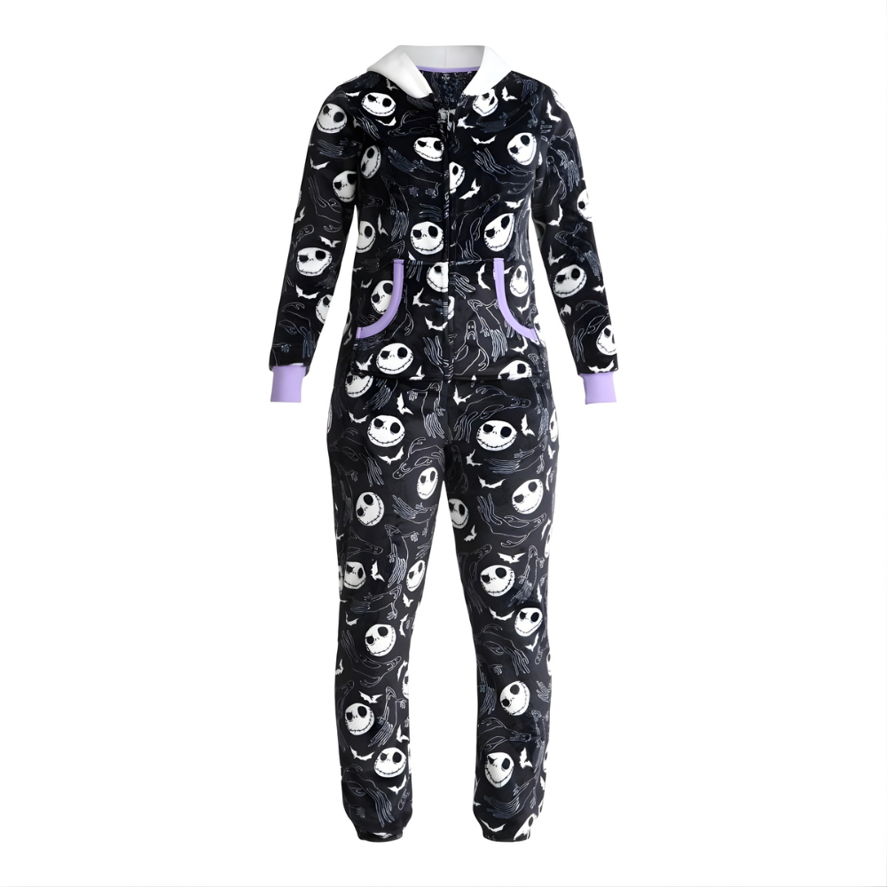 Graphic Union Suit With Character Print And Hood For Women