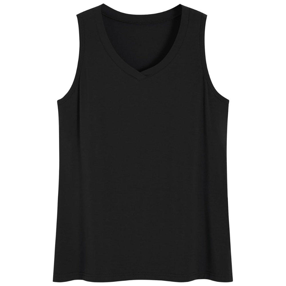 Bamboo Viscose V Patterned Pajama Tank Top