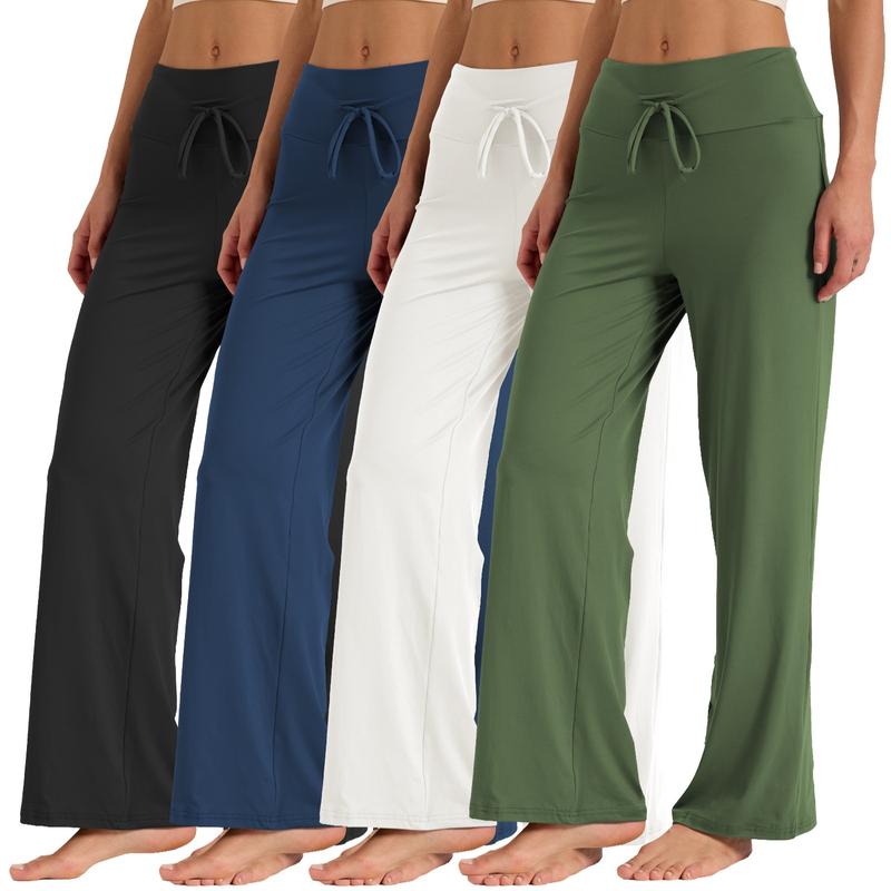 Pack Of 4 Casual Wide Palazzo Pants For Women