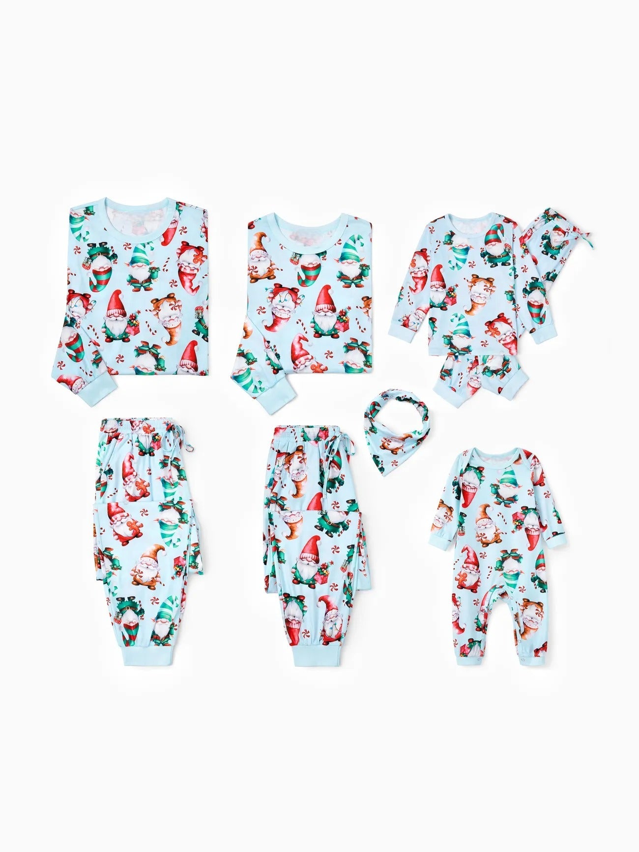 Santa And Reindeer Printed Family Matching Pajama Set-Original Pajamas