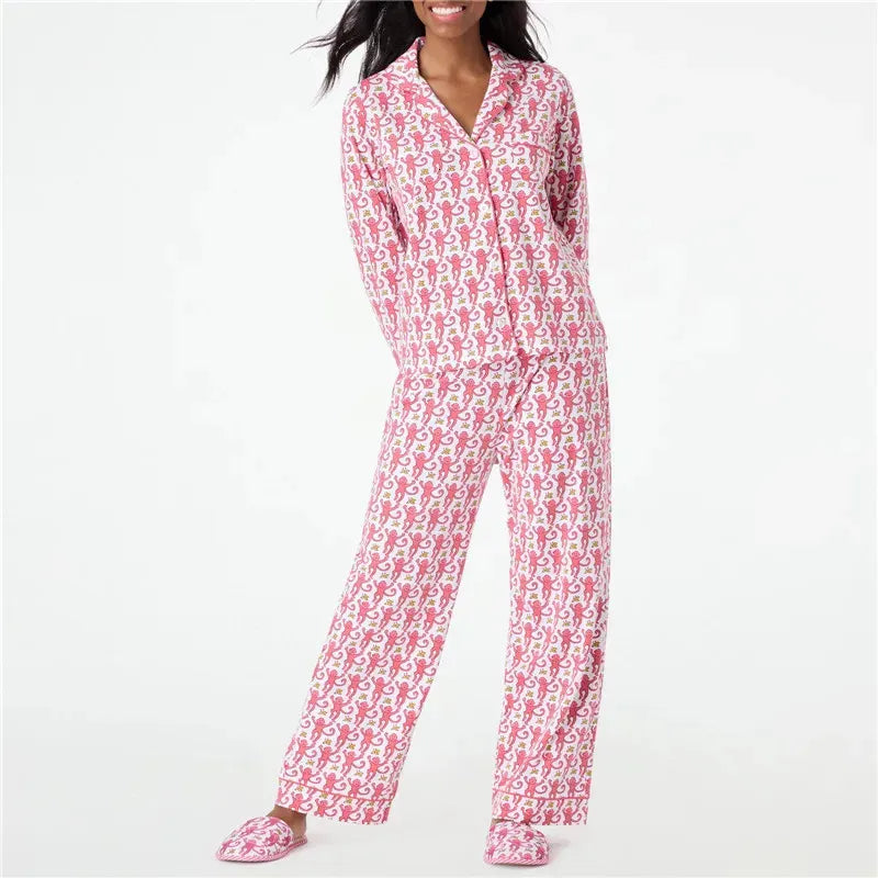 Floral Button Front Pajama Set-Original Pajamas