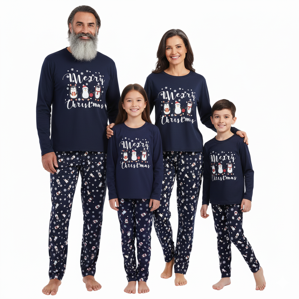Matching Pajama Sets With Santa Claus Patterns Christmas Sleepwear Jammies