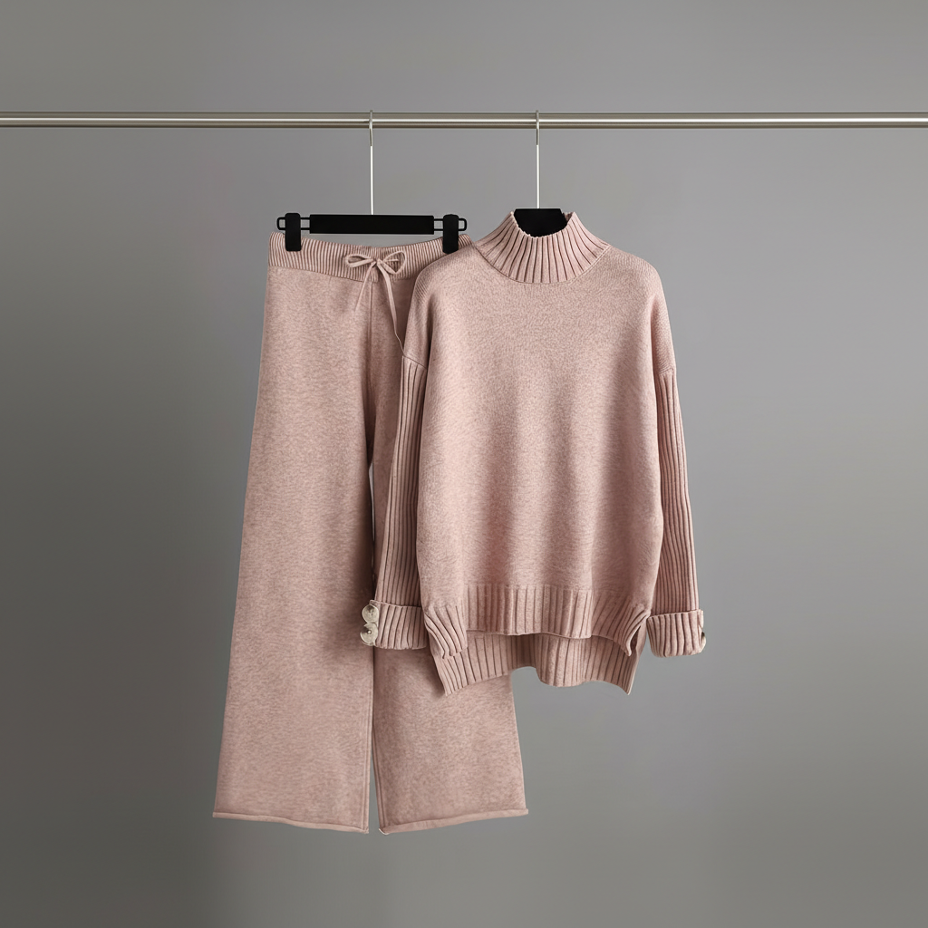 Knit Two Piece Winter Set Outfit