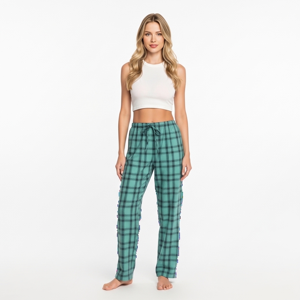 Comfortable Plaid Cotton Lounge Pajama Pants for Women