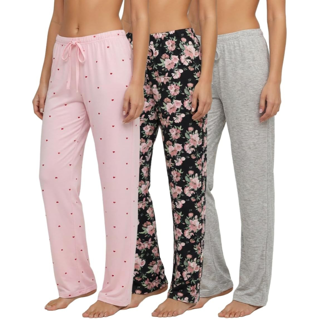 Pack Of 3 Comfy Pajama Lounge Pants For Women