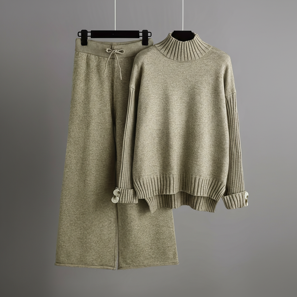 Knit Two Piece Winter Set Outfit