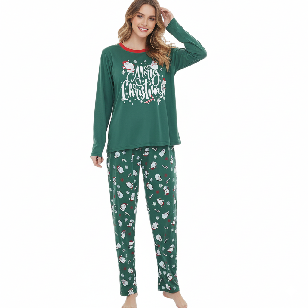 Matching Pajama Sets With Santa Claus Patterns Christmas Sleepwear Jammies